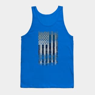 Vintage Blue American Flag Tank Top